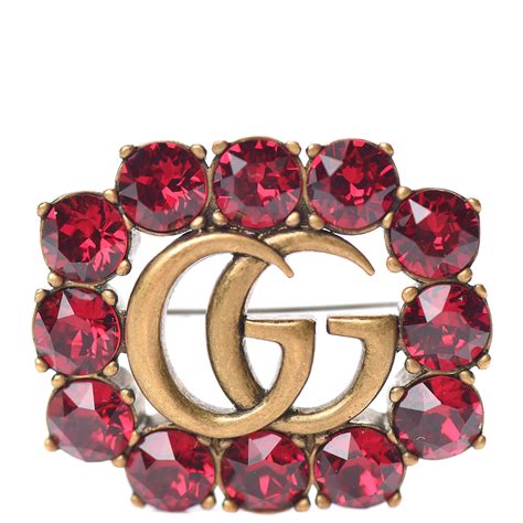 gucci red broche